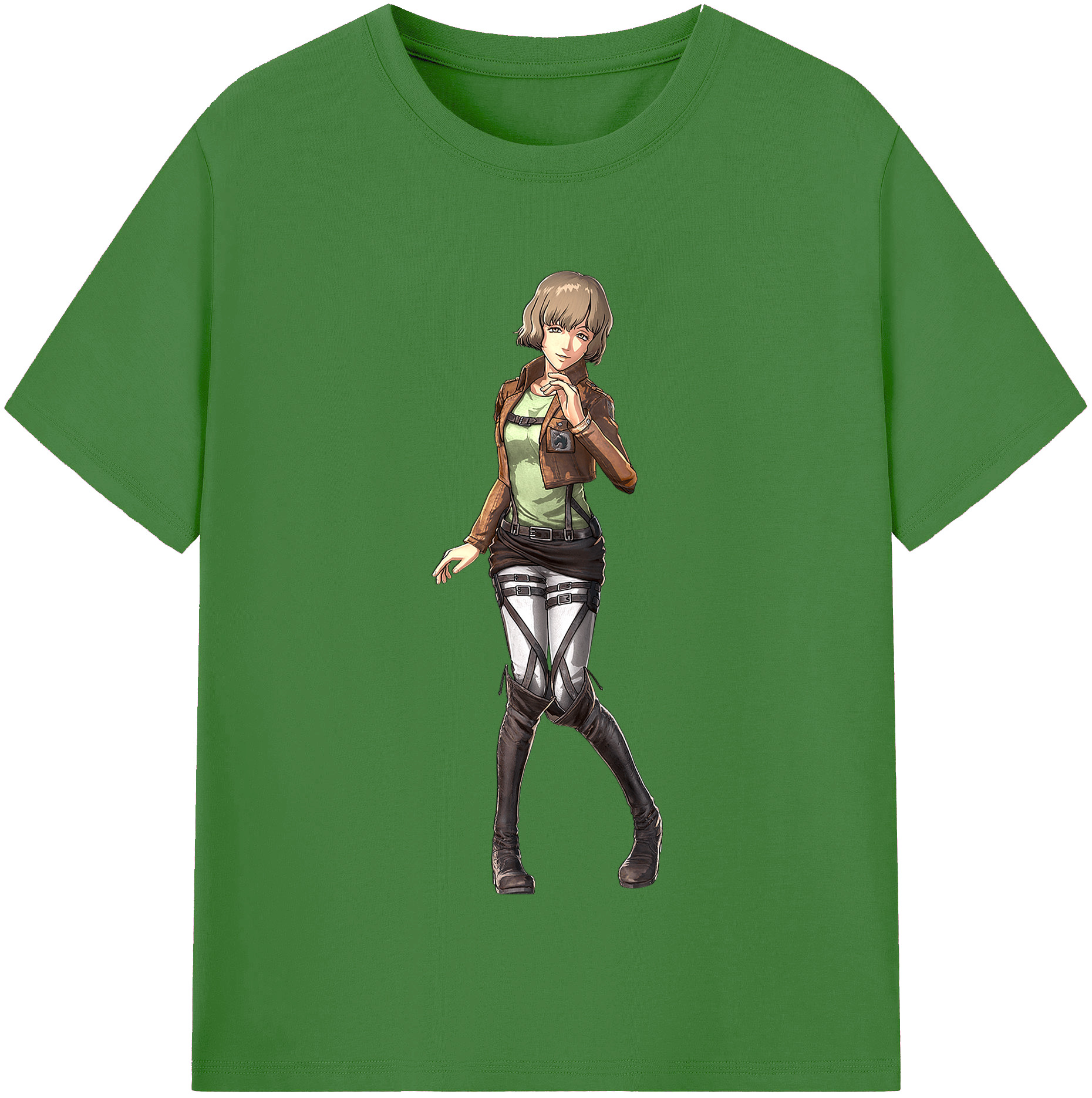 （画像用） 進撃の巨人 ヒツチ Attack on Titan Hitch レディースカジュアルプリントTシャツ（綿100％）